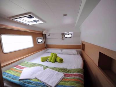 Cabin on Ipanema, a Lagoon 400 S2 catamaran at Athens, Greece