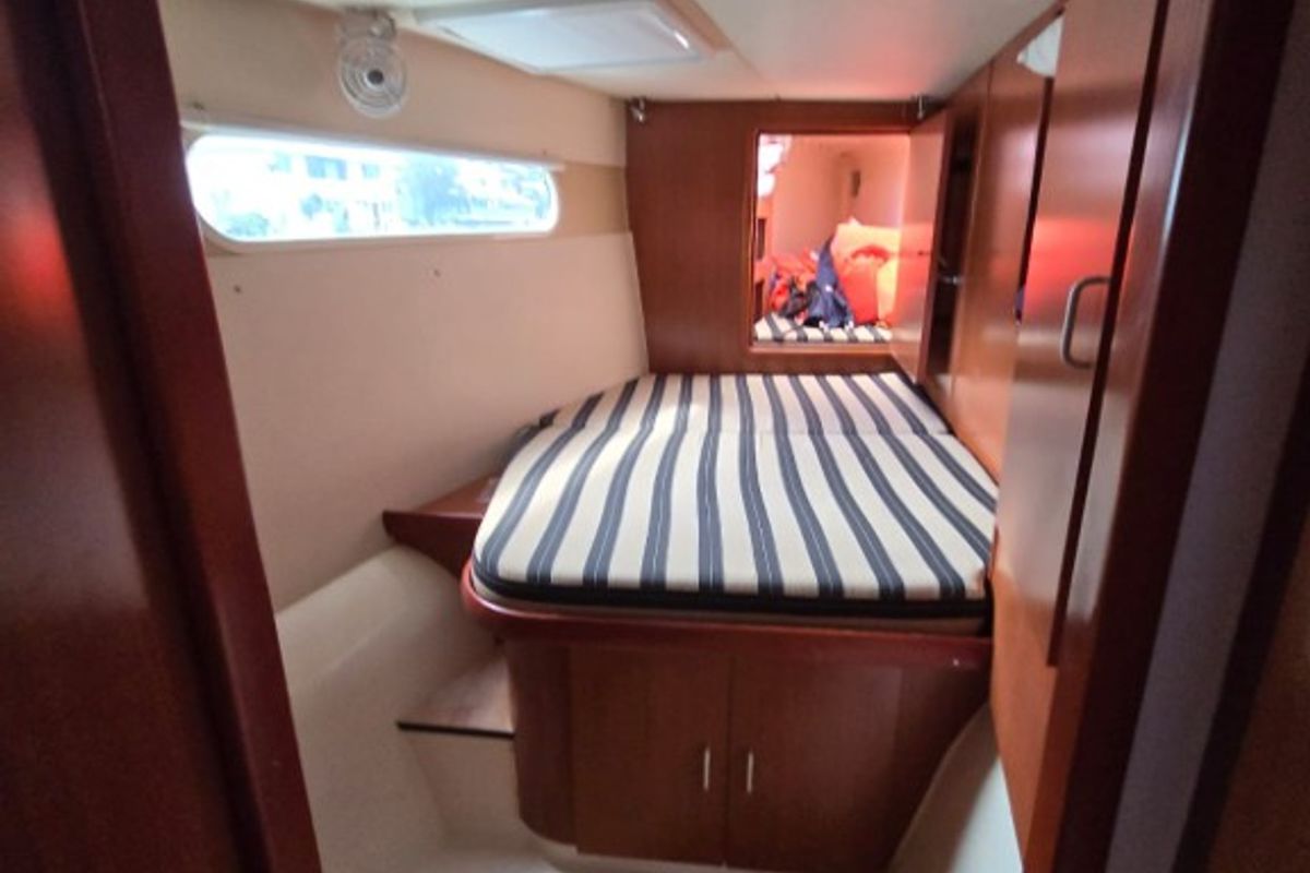 Cabin on Moko Jumbie, a Leopard 46 catamaran at Ribishi, Saint Vincent and the Grenadines