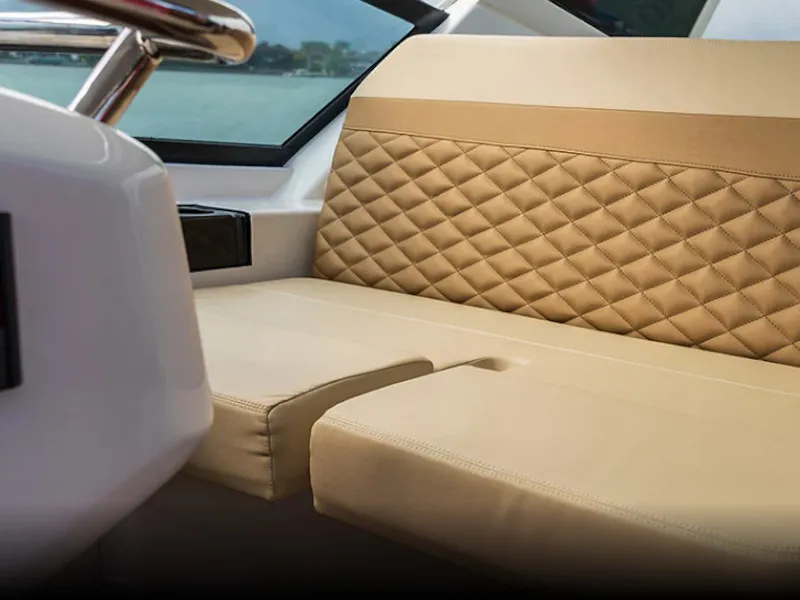 Cockpit of Aquilotto, a Aquila Yachts Aquila 32 Sport catamaran at Cannigione, Italy