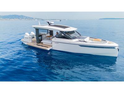 Exterior view of Paradox, a Saxdor Yachts Saxdor 400 GTO motorboat at Salamina Municipal Unit, Greece