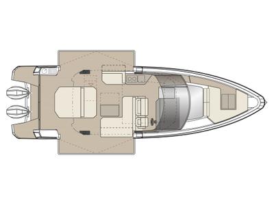 Floor plan of Paradox, a Saxdor Yachts Saxdor 400 GTO motorboat at Salamina Municipal Unit, Greece