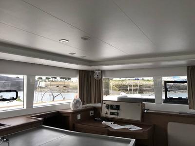 Salon of Remire, a Lagoon 450 S catamaran at Seychelles, Mahe, Seychelles