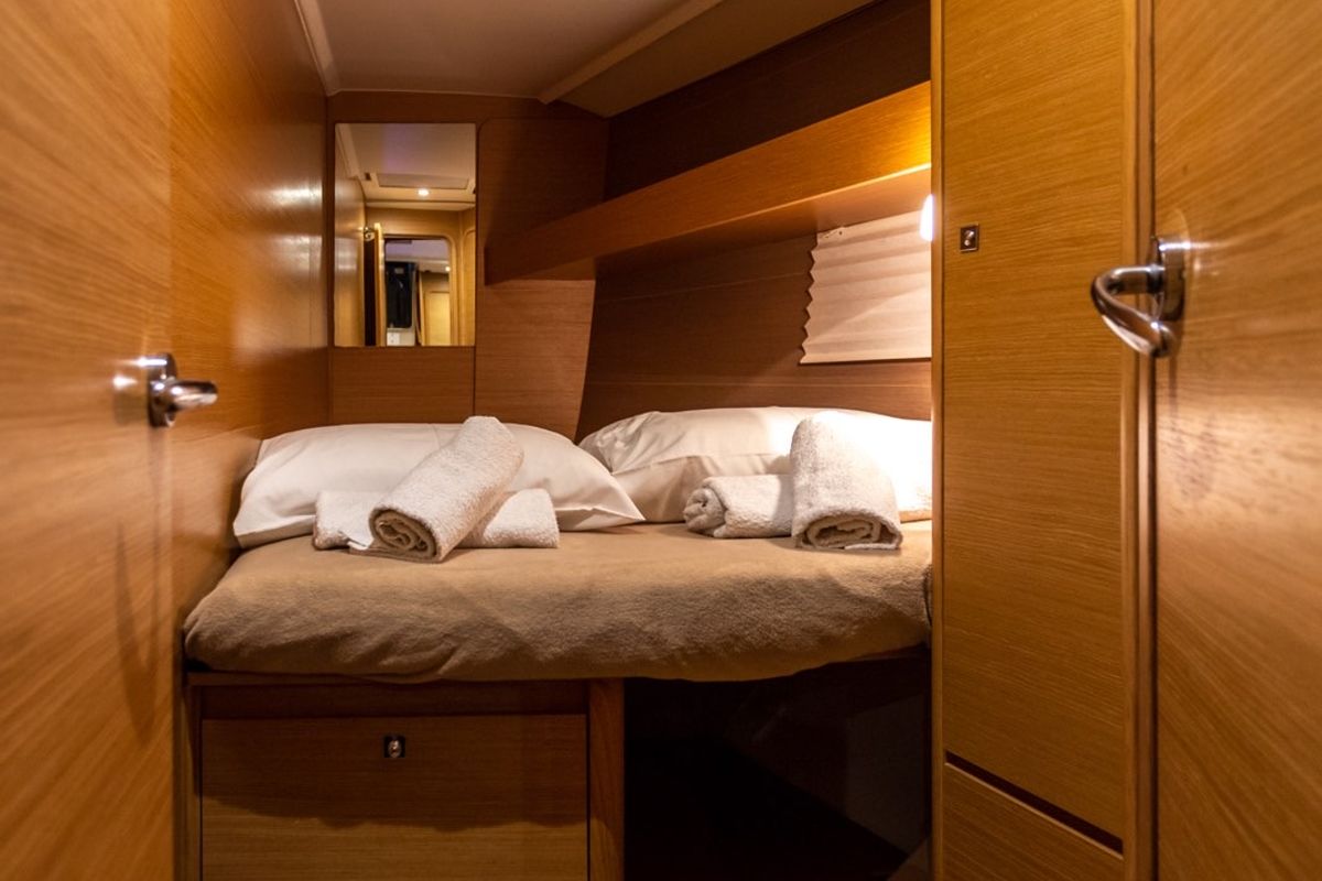 Cabin on Silia, a Dufour 460 sailboat at Municipal Unit of Lefkada, Greece