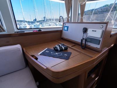 Salon of Fleur De Sel, a Lagoon 42 catamaran at Grad Pula, Croatia