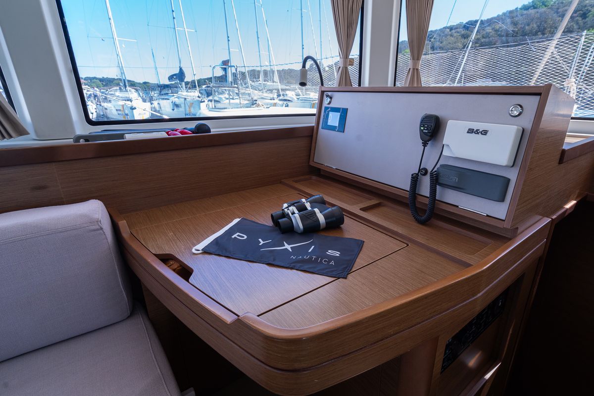 Salon of Fleur De Sel, a Lagoon 42 catamaran at Grad Pula, Croatia