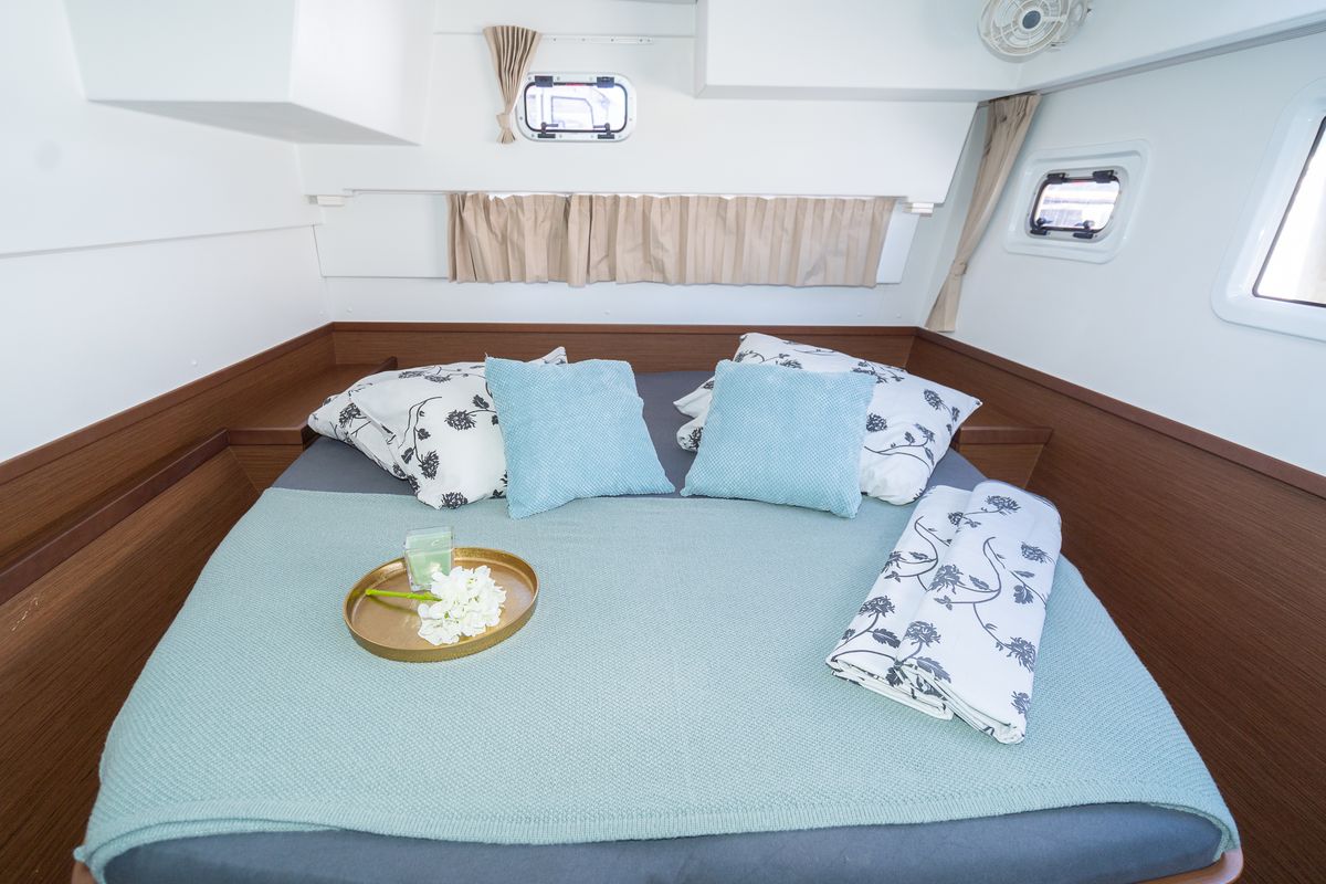 Cabin on Fleur De Sel, a Lagoon 42 catamaran at Grad Pula, Croatia