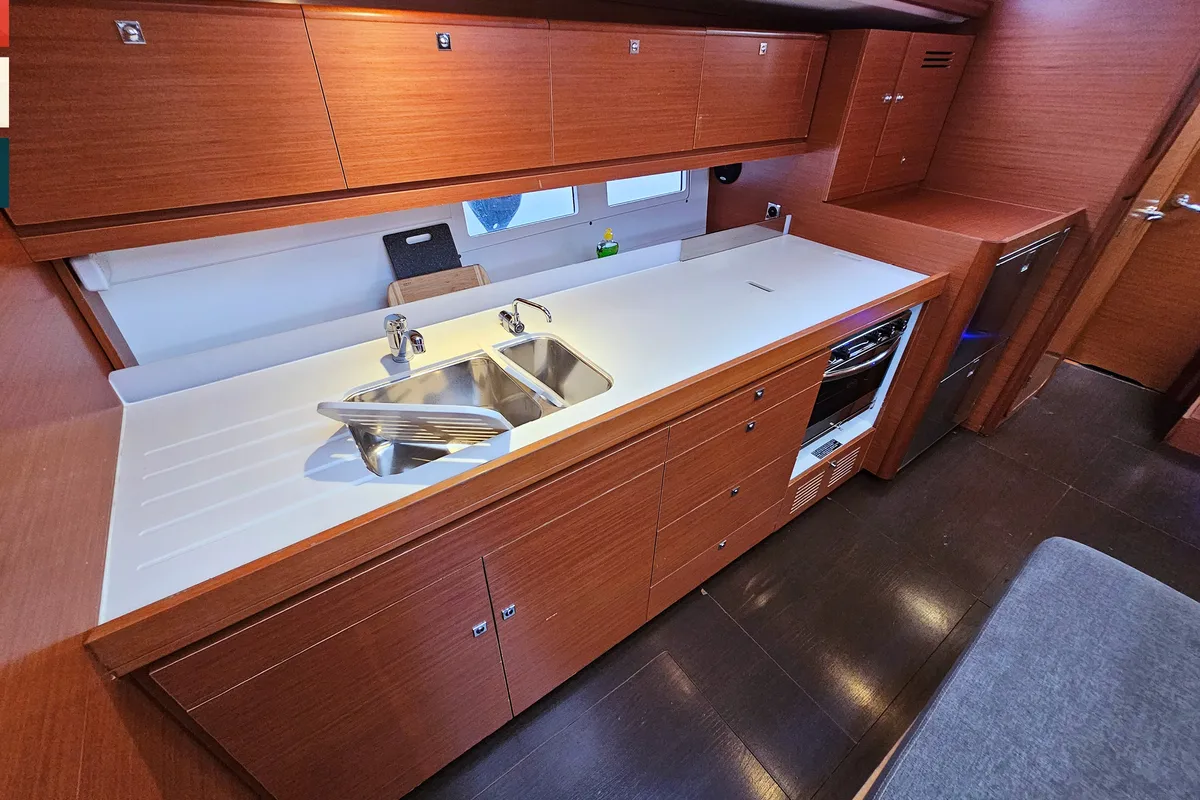 Galley of Nadine, a Dufour 460 GL sailboat at Općina Rogoznica, Croatia