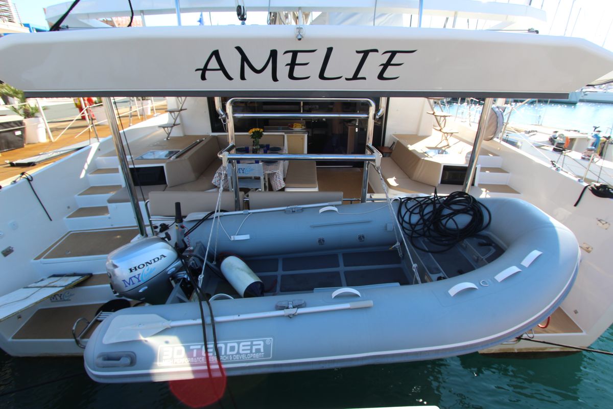 Amelie, a Dufour Catamaran 48 catamaran at Cecina, Italy