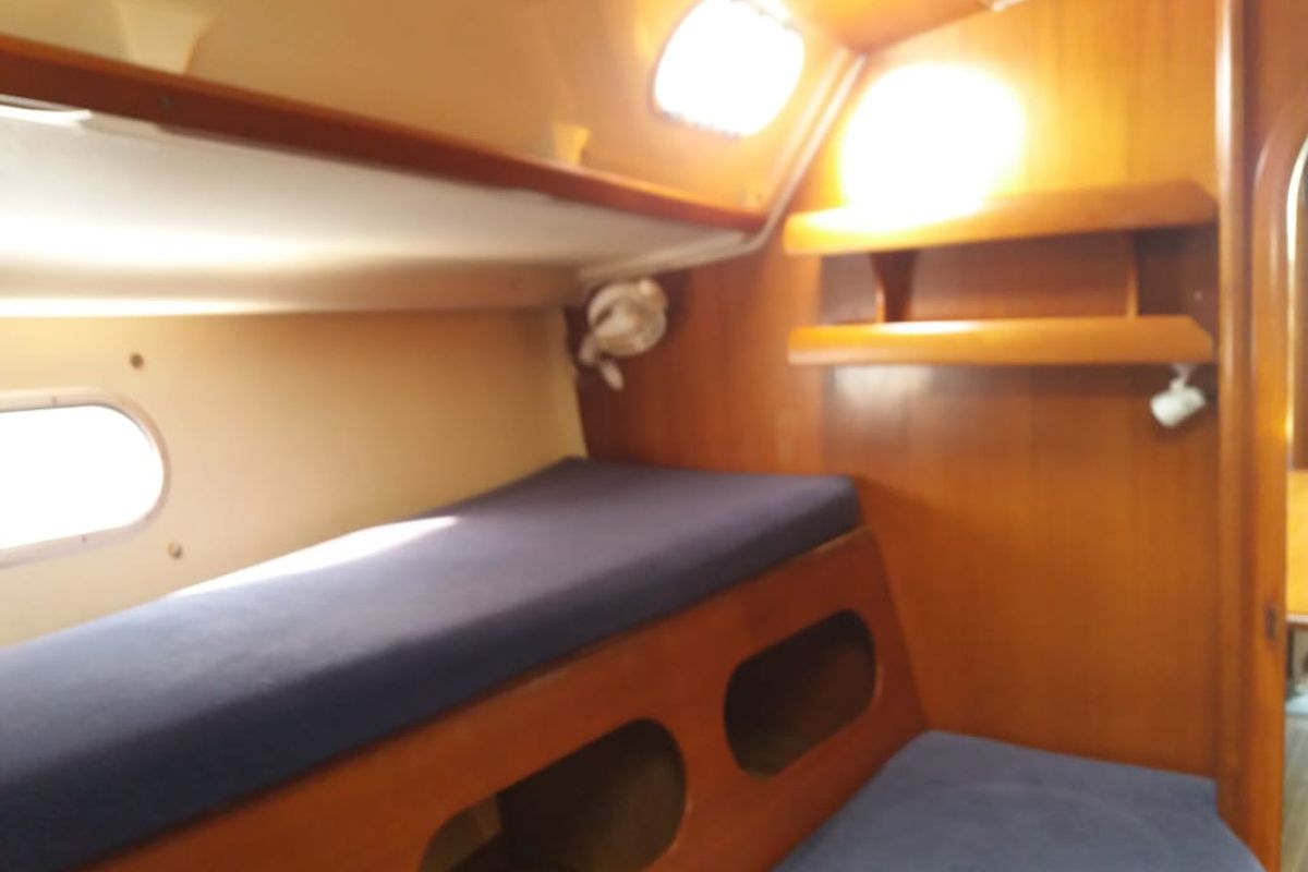 Cabin on Fetard, a Dufour Gib Sea 51 sailboat at Municipal Unit of Lefkada, Greece