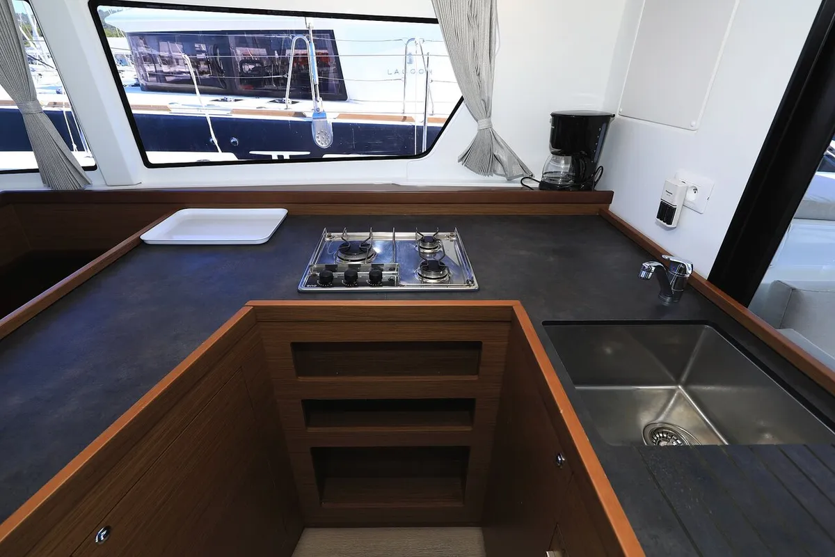 Galley of Cuzamen, a Lagoon 42 catamaran at Općina Sukošan, Croatia