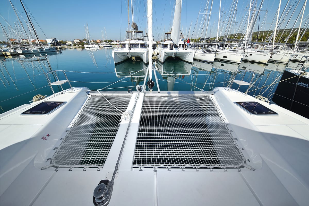Exterior view of Cuzamen, a Lagoon 42 catamaran at Općina Sukošan, Croatia