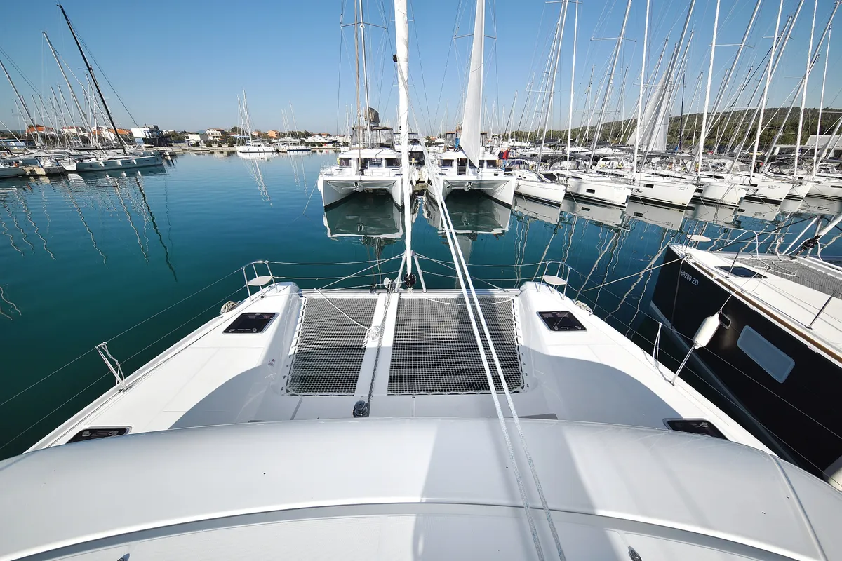 Exterior view of Cuzamen, a Lagoon 42 catamaran at Općina Sukošan, Croatia