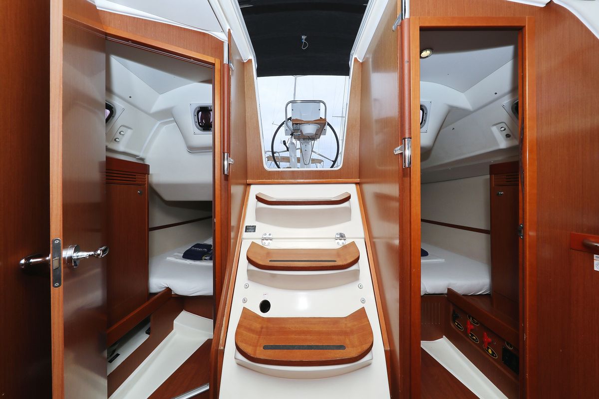 Salon of Caprice, a Beneteau Oceanis 34 sailboat at Grad Vodice, Croatia
