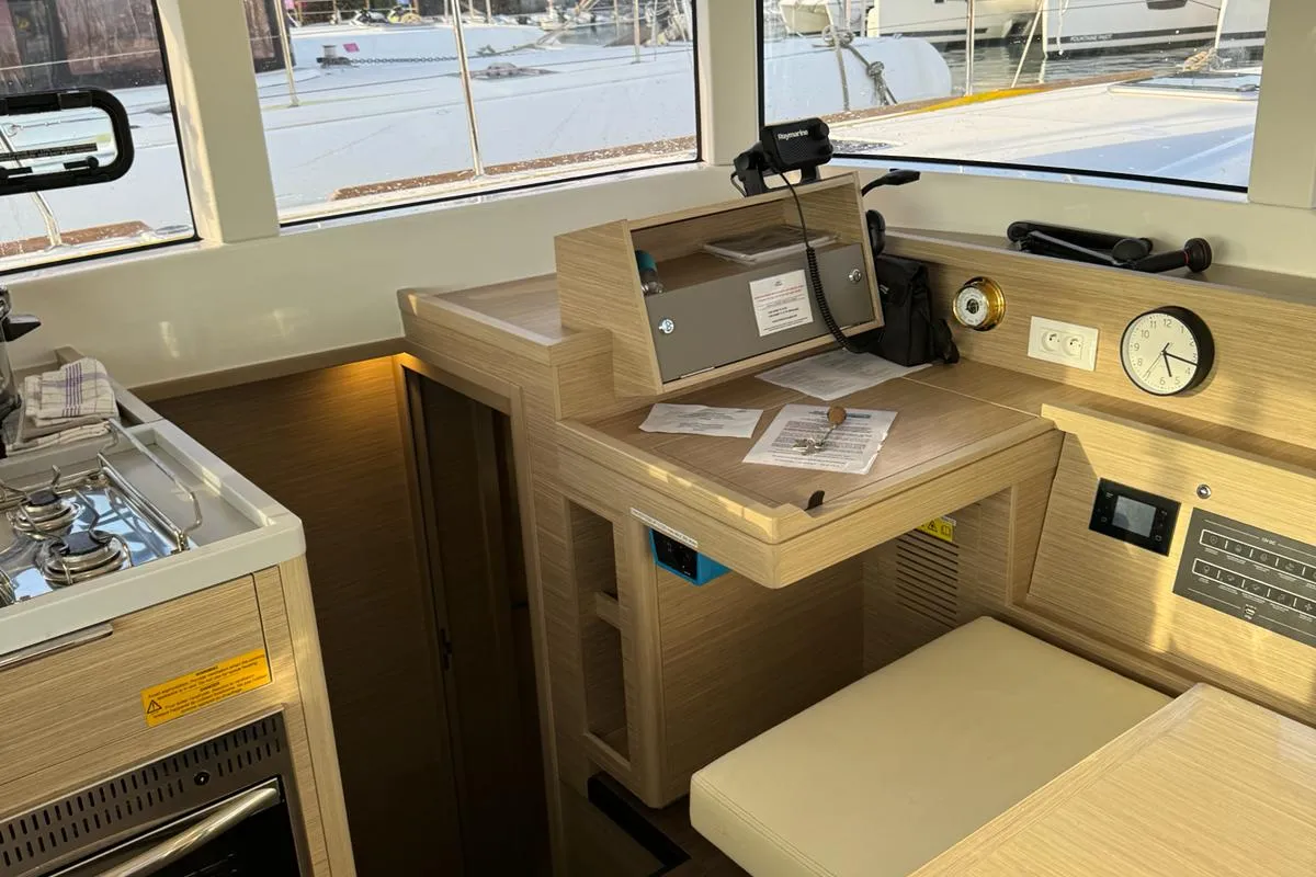 Salon of Roxy I, a Lagoon 40 catamaran at Alameda, United States