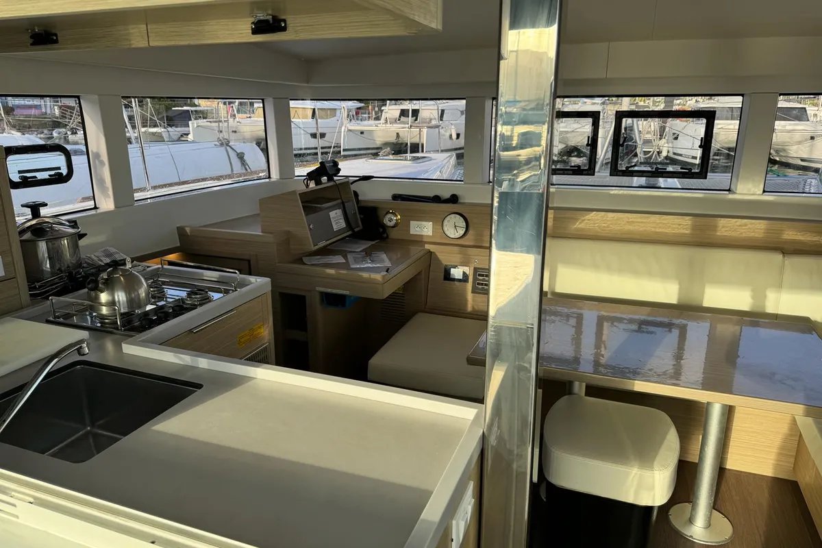 Galley of Roxy I, a Lagoon 40 catamaran at Alameda, United States