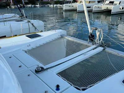 Deck of Roxy I, a Lagoon 40 catamaran at Alameda, United States