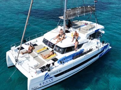 Exterior view of My5ive, a Bali Catspace catamaran at Seget Donji, Croatia