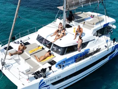Exterior view of My5ive, a Bali Catspace catamaran at Seget Donji, Croatia