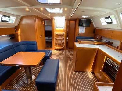 Salon of Prince Nikolaos, a Bavaria Cruiser 51 sailboat at Municipal Unit of Lefkada, Greece
