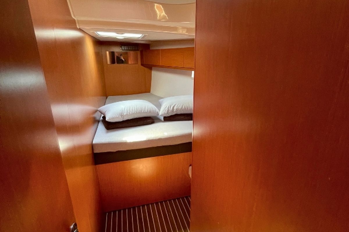 Cabin on Prince Nikolaos, a Bavaria Cruiser 51 sailboat at Municipal Unit of Lefkada, Greece