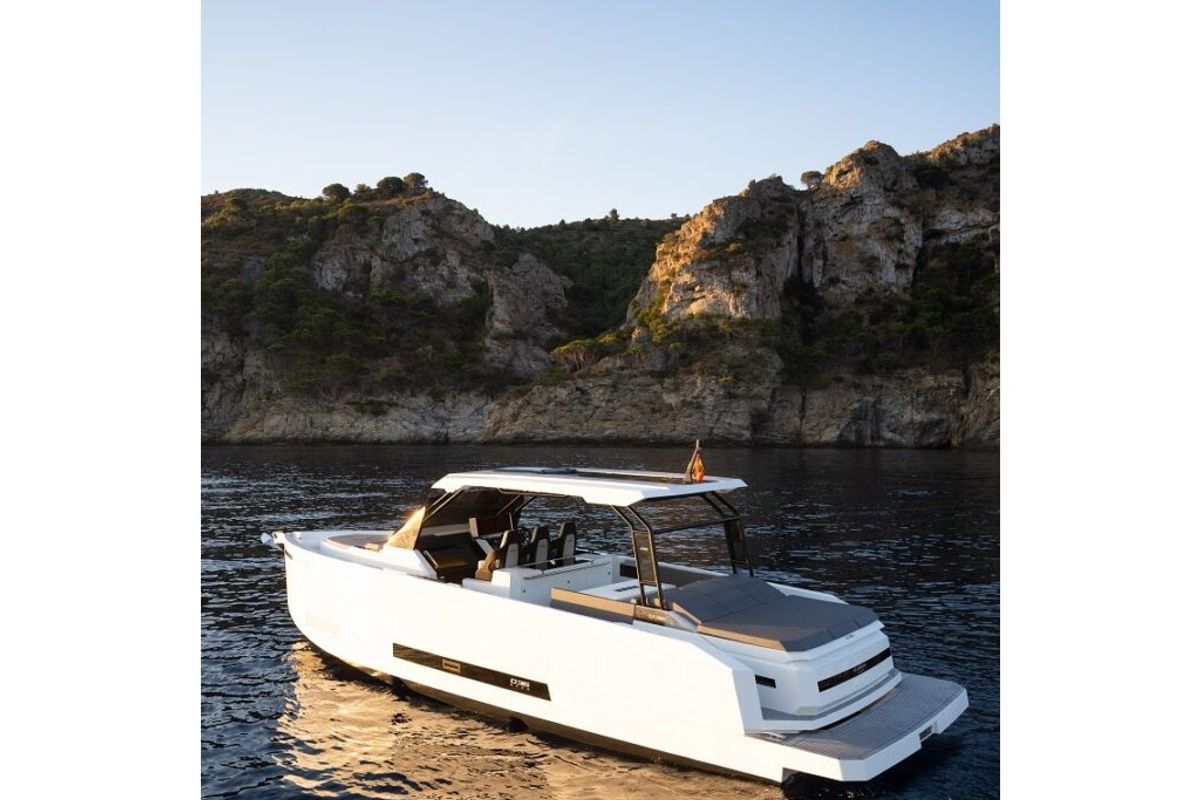 Exterior view of Beluga, a De Antonio Yachts De Antonio D36 motorboat at Ibiza, Spain
