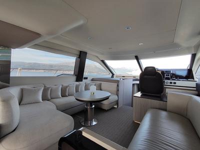 Salon of Be Happy, a Azimut 55 Fly yacht at Grad Kaštela, Croatia
