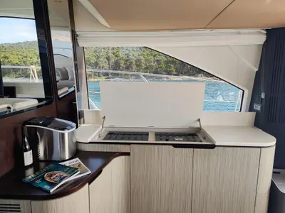 Galley of Be Happy, a Azimut 55 Fly yacht at Grad Kaštela, Croatia