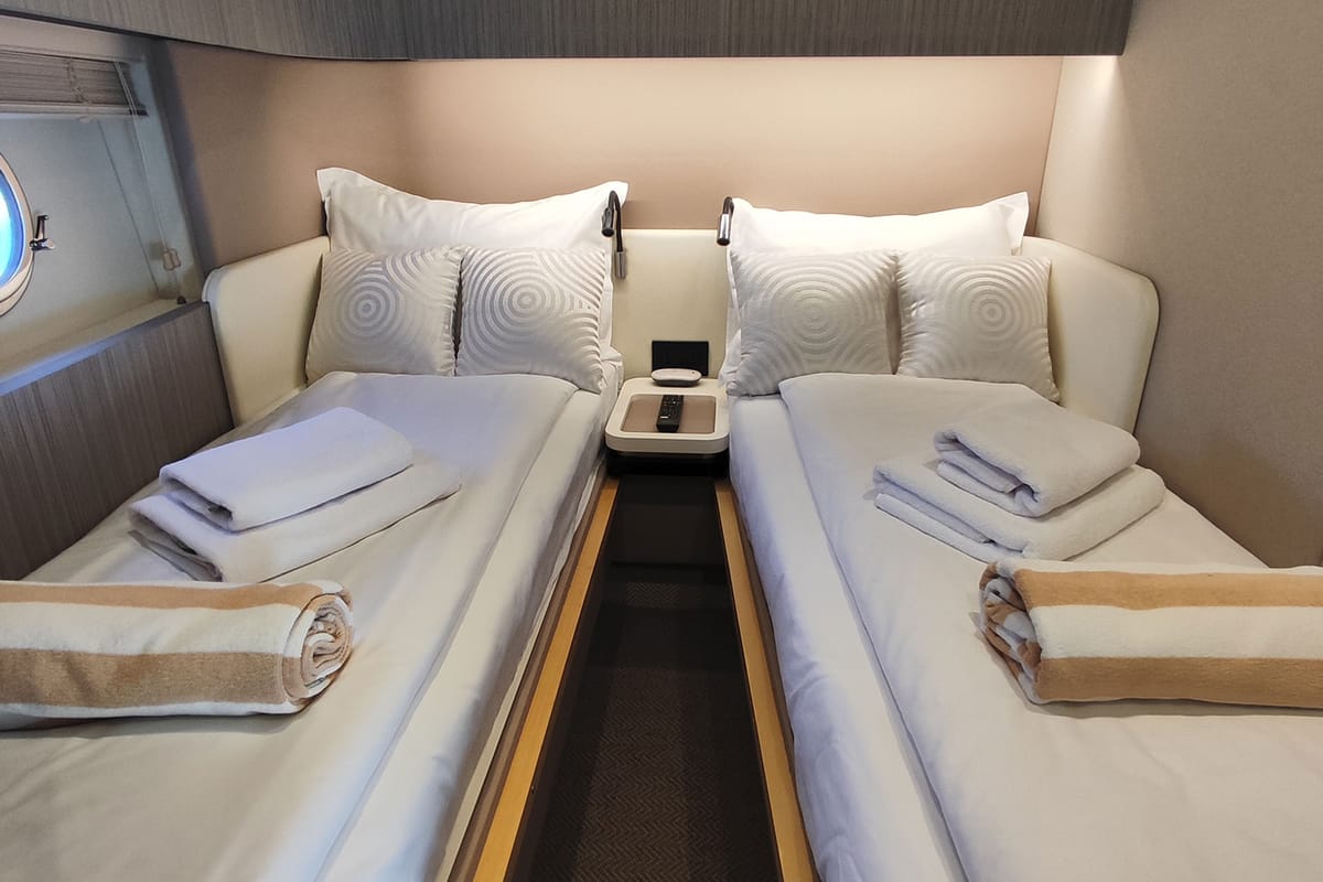 Cabin on Be Happy, a Azimut 55 Fly yacht at Grad Kaštela, Croatia
