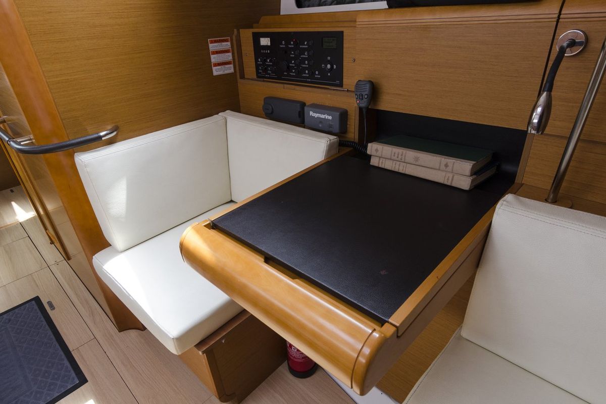 Cecile, a Jeanneau Sun Odyssey 409 sailboat at Procida, Italy