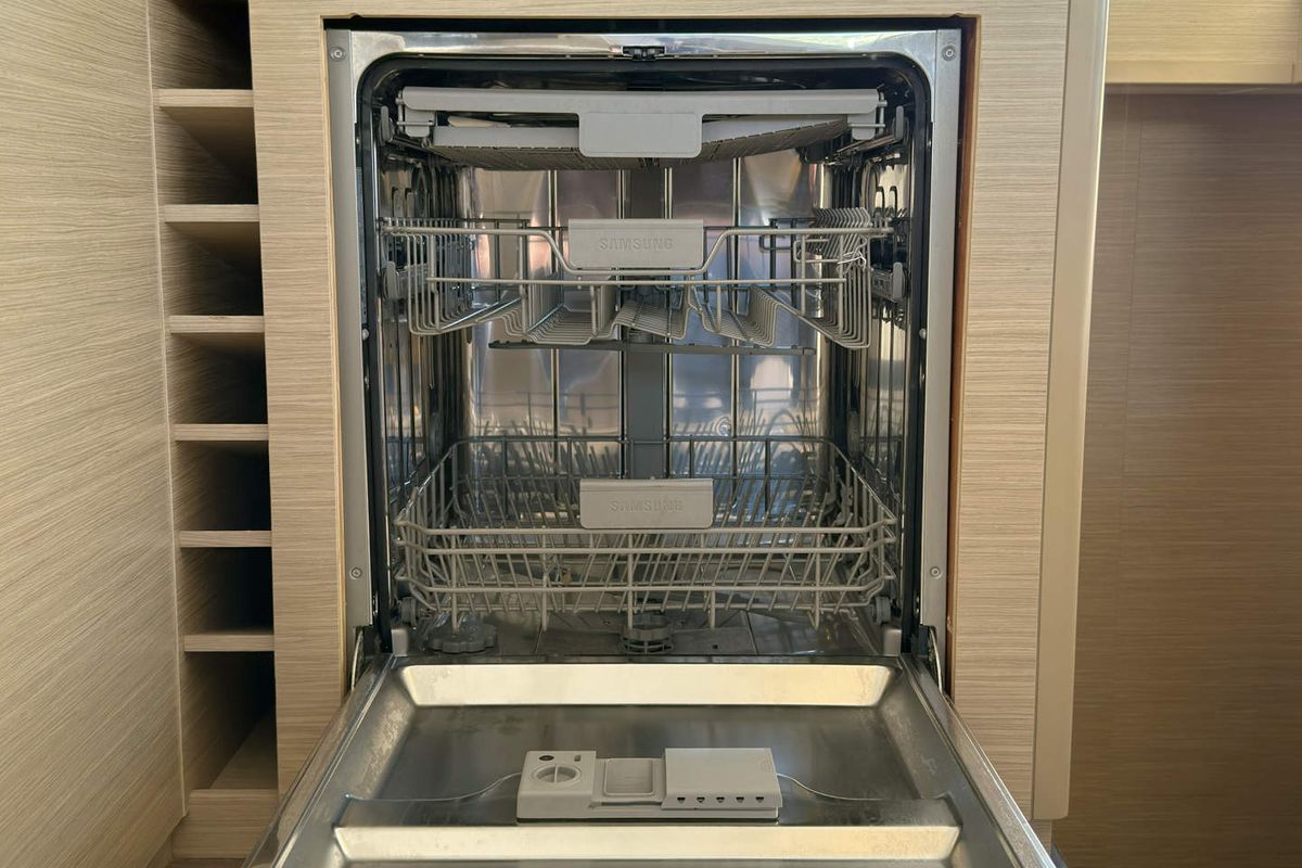 Galley of Selanja, a Lagoon 51 OW catamaran at Palma de Mallorca, Spain
