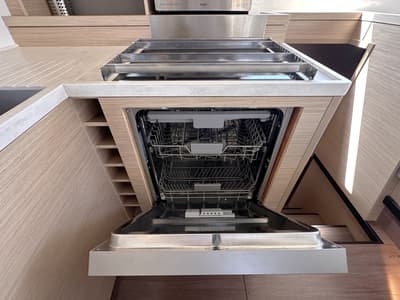 Galley of Selanja, a Lagoon 51 OW catamaran at Palma de Mallorca, Spain
