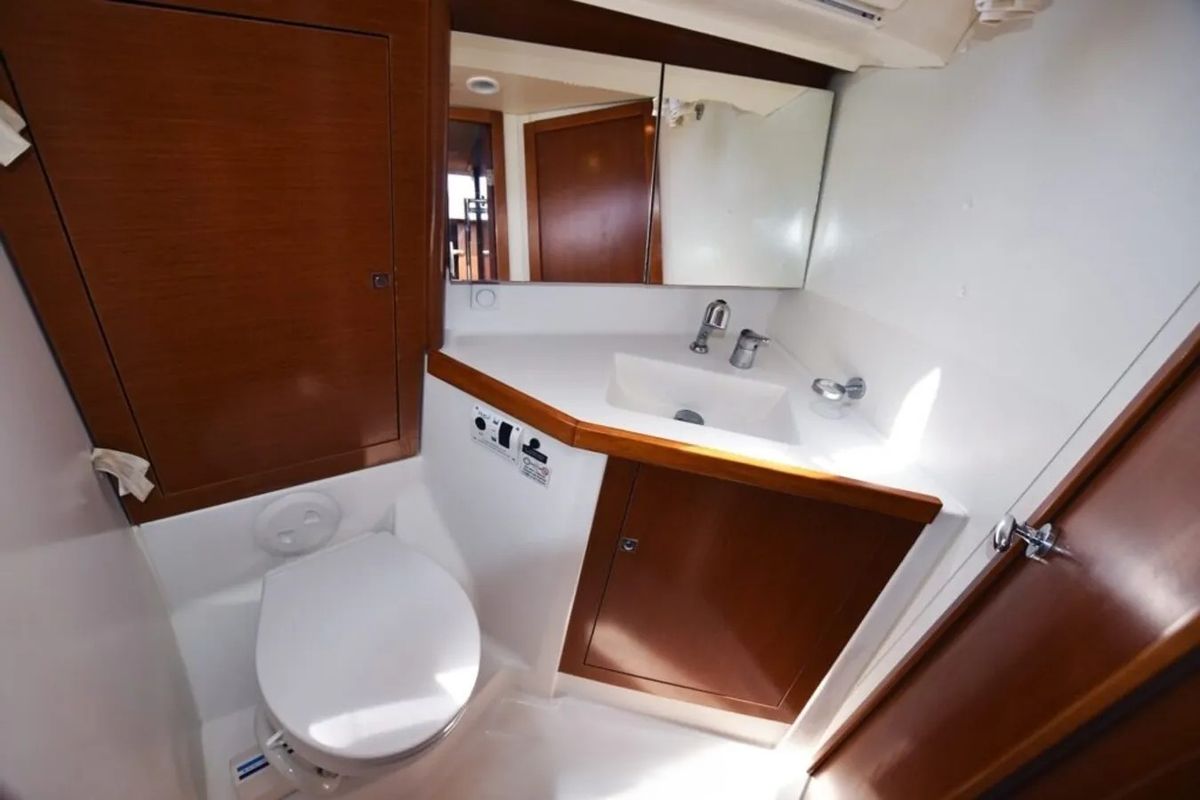Head on Oceanis 45 Built 2012, a Beneteau Oceanis 45 sailboat at Municipal Unit of Lefkada, Greece