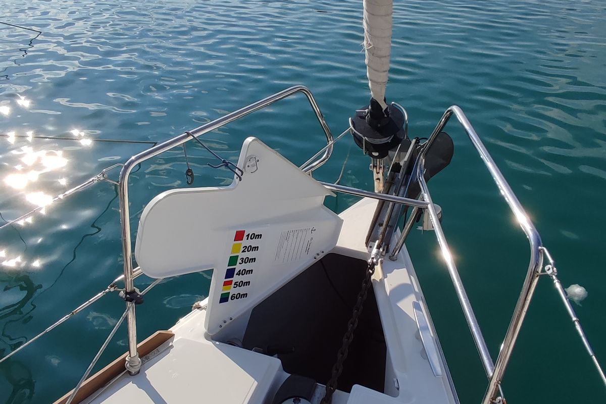 Pelagia, a Jeanneau Sun Odyssey 419 sailboat at Loutraki, Greece