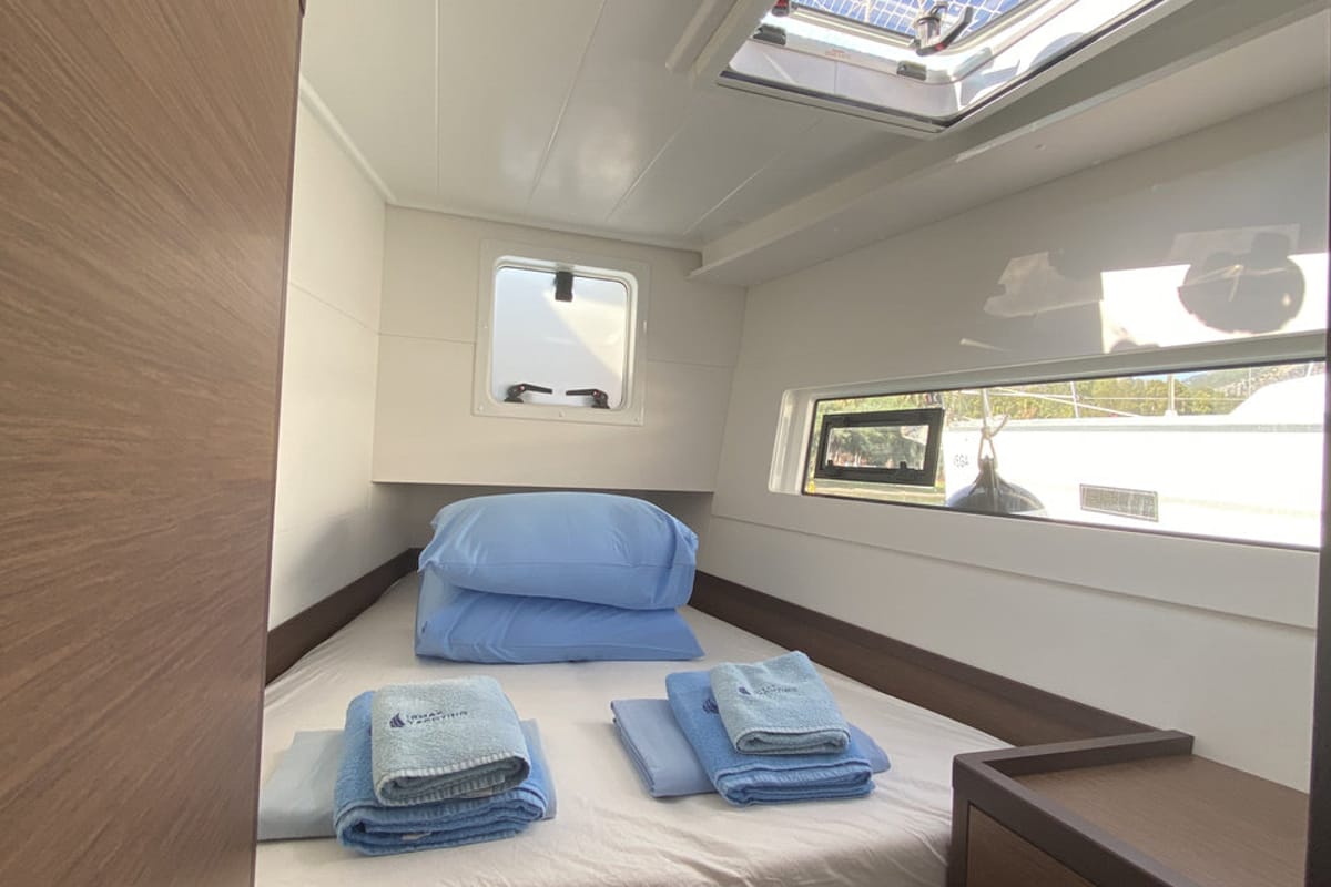Cabin on Falcon, a Lagoon 40 catamaran at Fethiye, Turkey