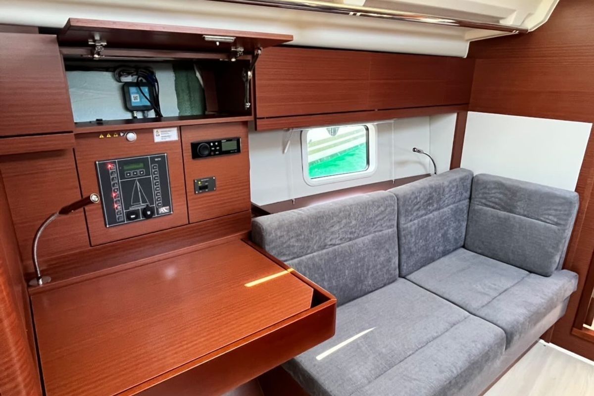 Salon of Piranha, a Hanse Yachts Hanse 418 sailboat at Municipal Unit of Lefkada, Greece