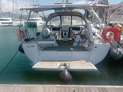 Deck of Piranha, a Hanse Yachts Hanse 418 sailboat at Municipal Unit of Lefkada, Greece