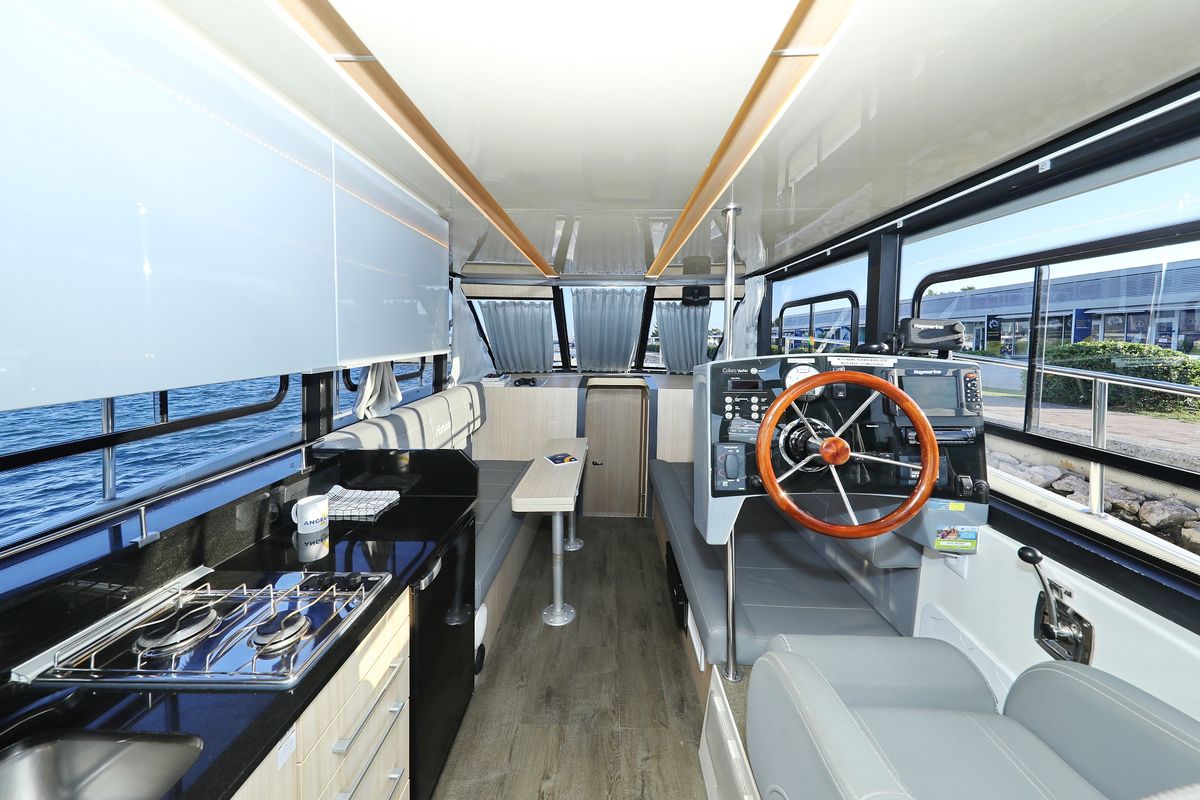 Galley of Backup, a Cobra Yachts Futura 40 Grand Horizon yacht at Općina Sukošan, Croatia