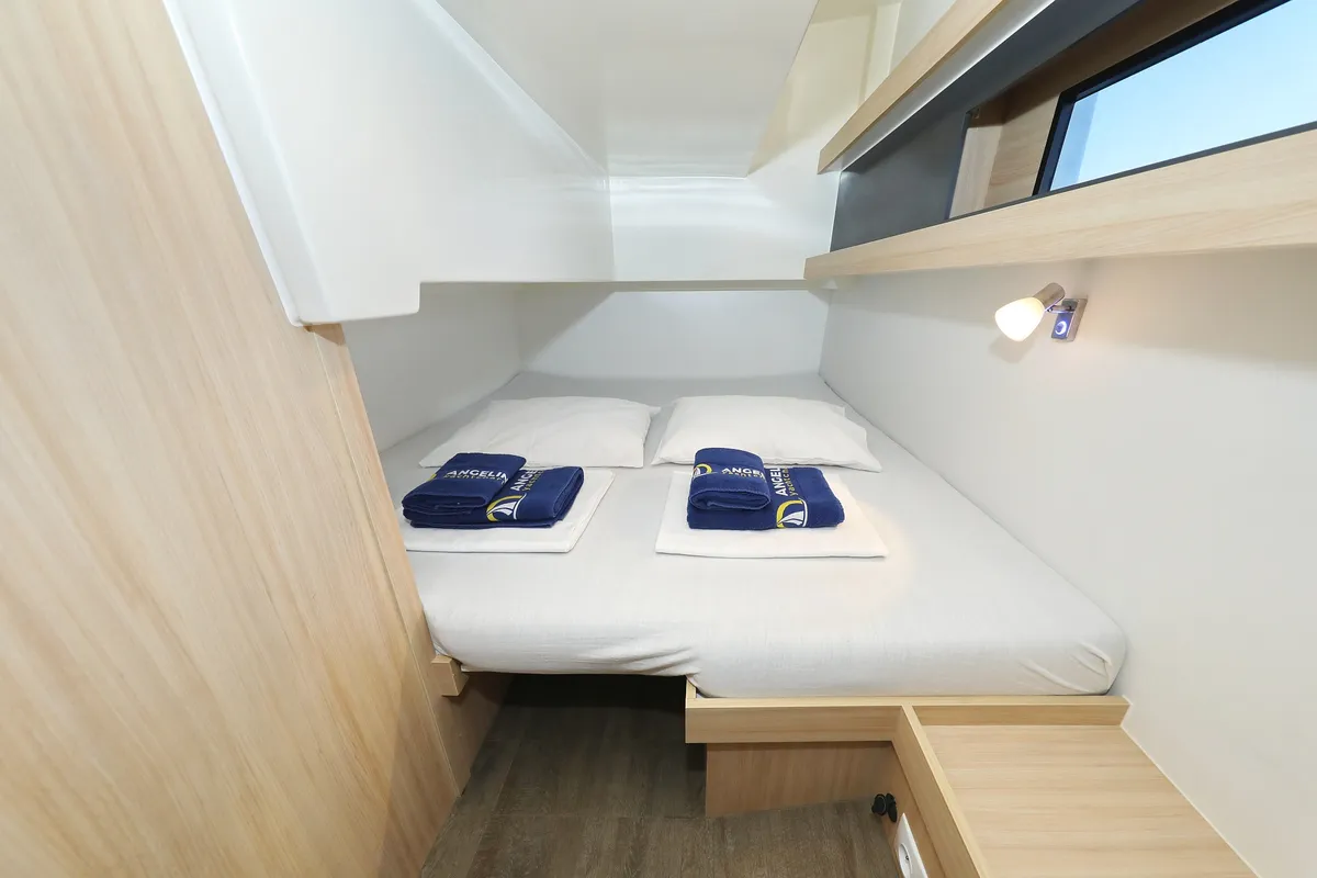 Cabin on Backup, a Cobra Yachts Futura 40 Grand Horizon yacht at Općina Sukošan, Croatia