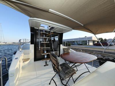 Deck of Backup, a Cobra Yachts Futura 40 Grand Horizon yacht at Općina Sukošan, Croatia