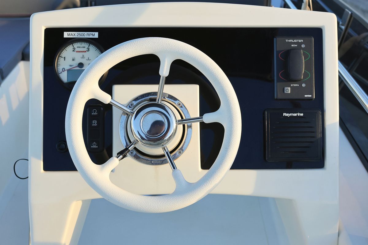 Cockpit of Backup, a Cobra Yachts Futura 40 Grand Horizon yacht at Općina Sukošan, Croatia