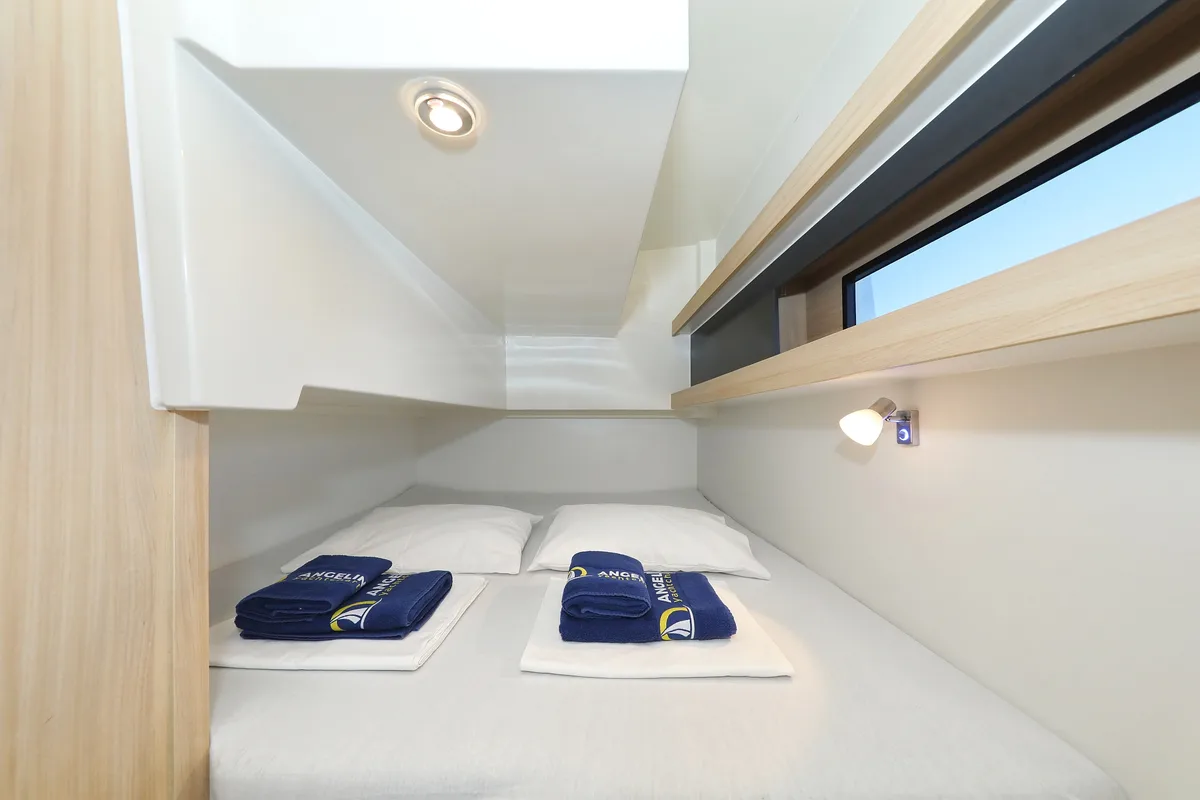 Cabin on Backup, a Cobra Yachts Futura 40 Grand Horizon yacht at Općina Sukošan, Croatia