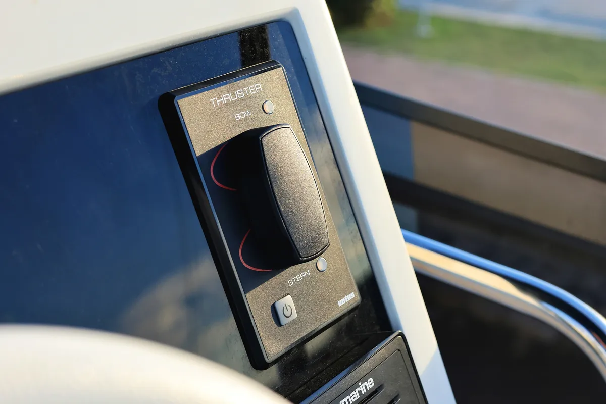 Cockpit of Backup, a Cobra Yachts Futura 40 Grand Horizon yacht at Općina Sukošan, Croatia