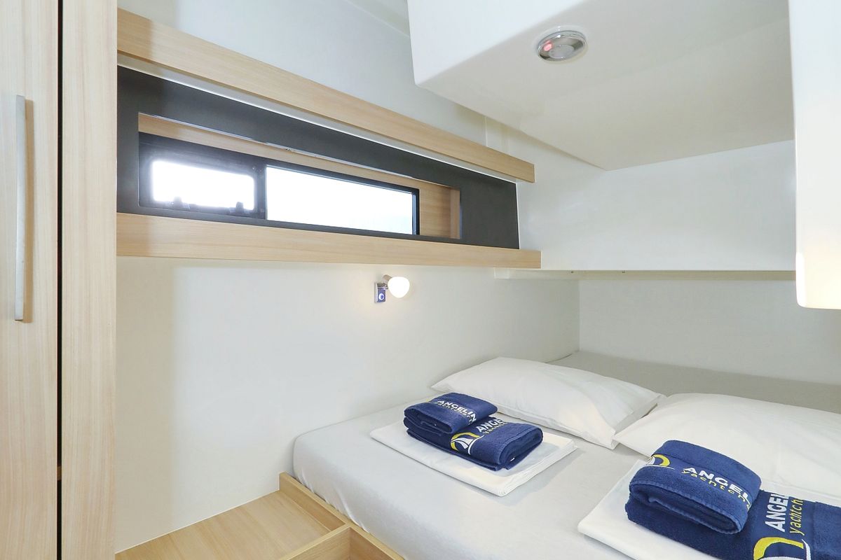 Cabin on Backup, a Cobra Yachts Futura 40 Grand Horizon yacht at Općina Sukošan, Croatia