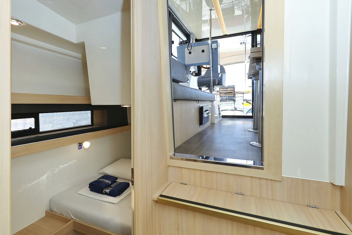 Cabin on Backup, a Cobra Yachts Futura 40 Grand Horizon yacht at Općina Sukošan, Croatia