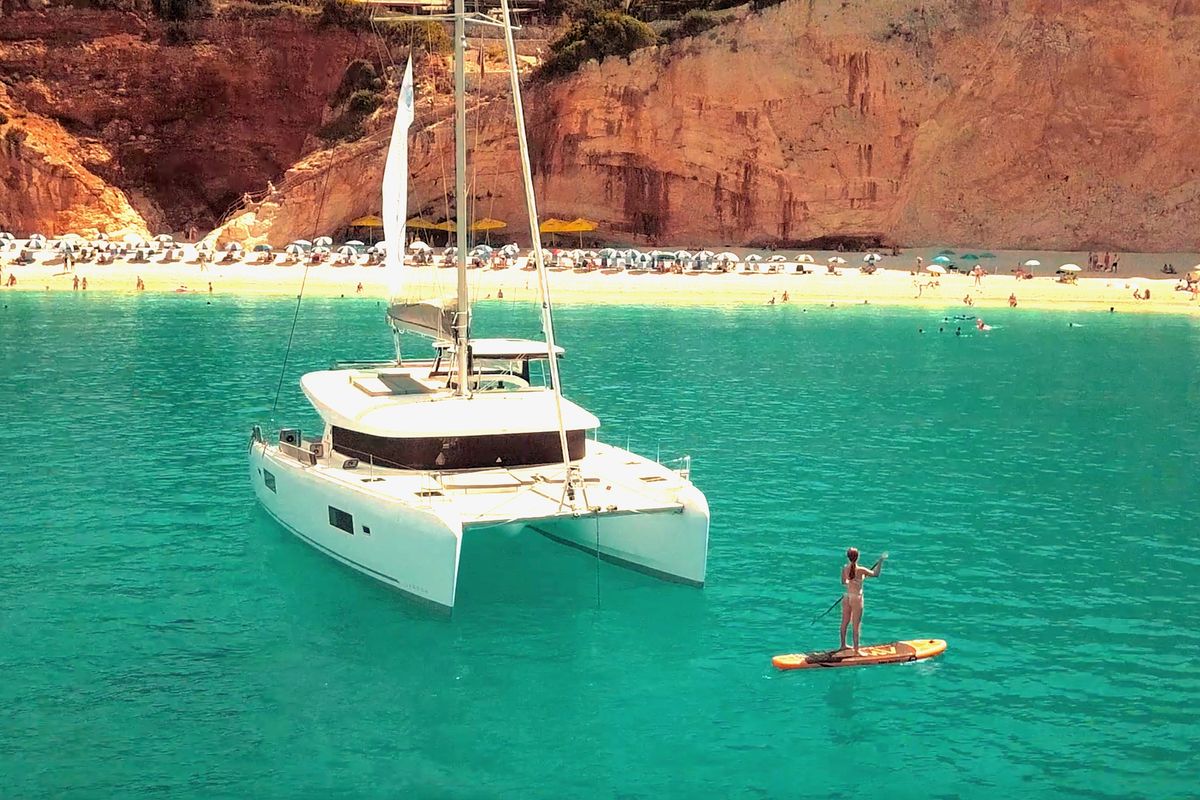 Exterior view of No Name: Master Cabin #1 (Cabin Charter 2 pax) FULLY CREWED, ALL EXPENSES, a Lagoon 42 catamaran at Municip…