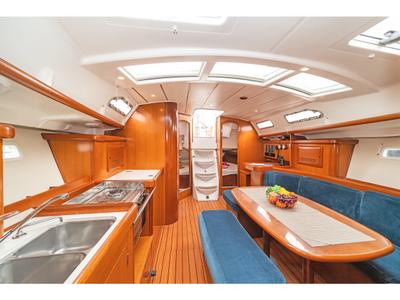 Galley of Milica, a Beneteau Oceanis 393 sailboat at Kos, Greece
