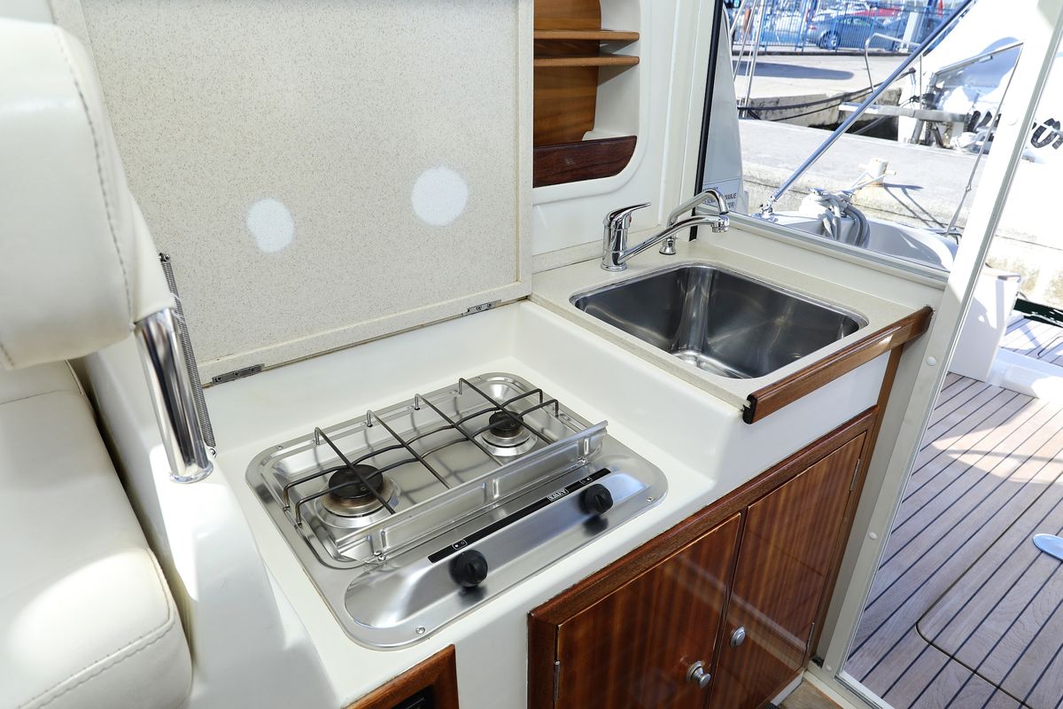 Galley of Dugi II, a SAS - Vektor Vektor 950 motorboat at Grad Biograd na Moru, Croatia