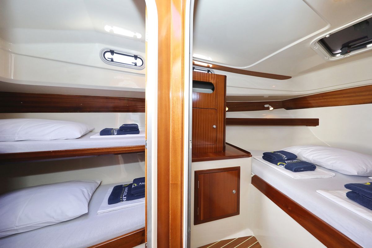 Cabin on Dugi II, a SAS - Vektor Vektor 950 motorboat at Grad Biograd na Moru, Croatia