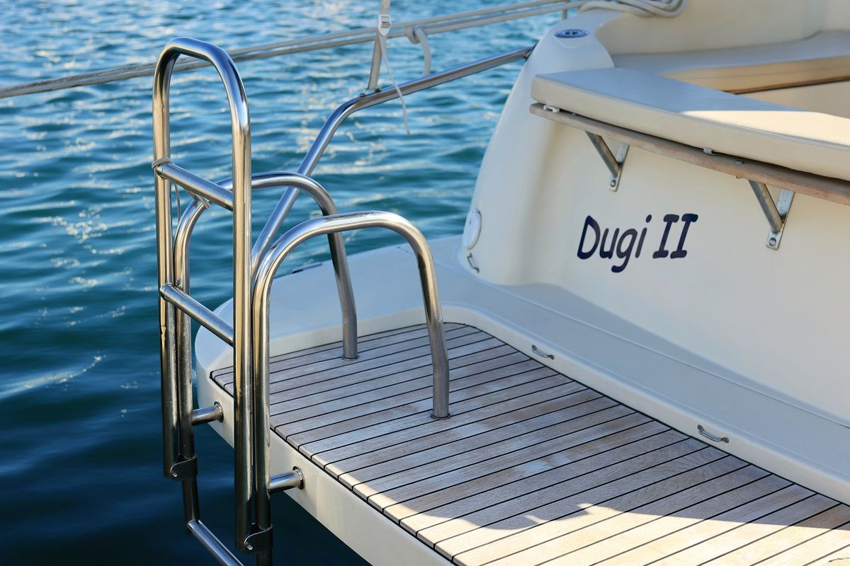 Dugi II, a SAS - Vektor Vektor 950 motorboat at Grad Biograd na Moru, Croatia