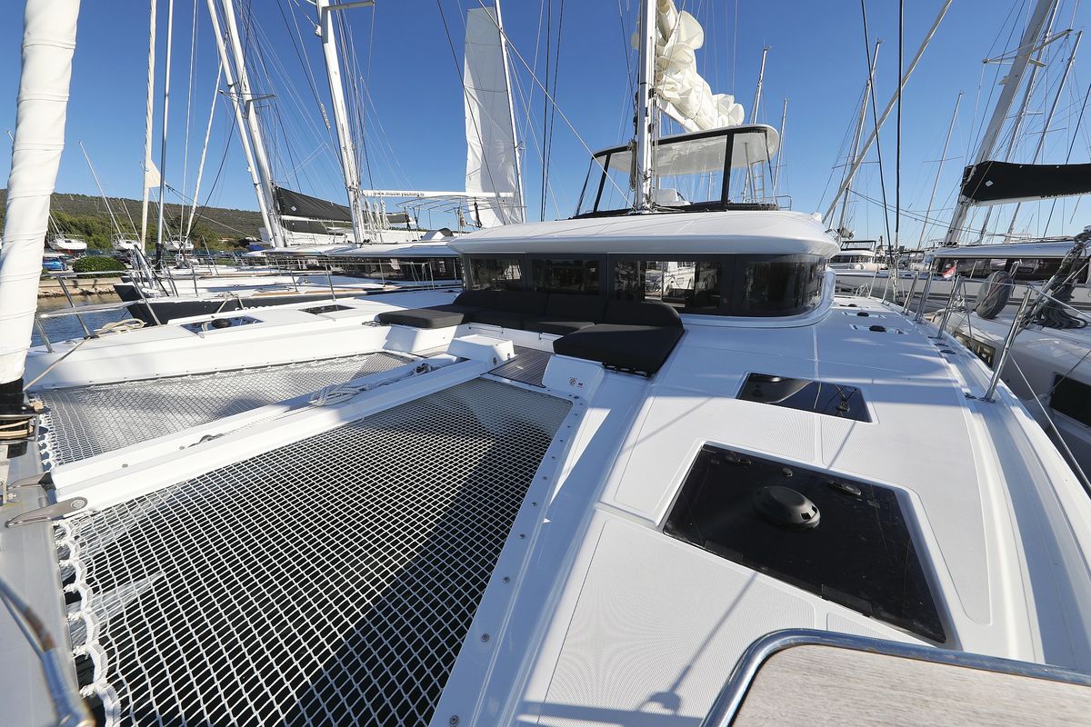 Exterior view of Celeste Del Mar, a Lagoon 50 catamaran at Općina Sukošan, Croatia